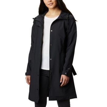 Columbia Here And There Long Trench, Chamarras Negros Para Mujer | 913560-NGO